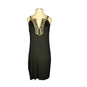 Banana Republic Women's Sleeveless Beaded Black Dress Size XS